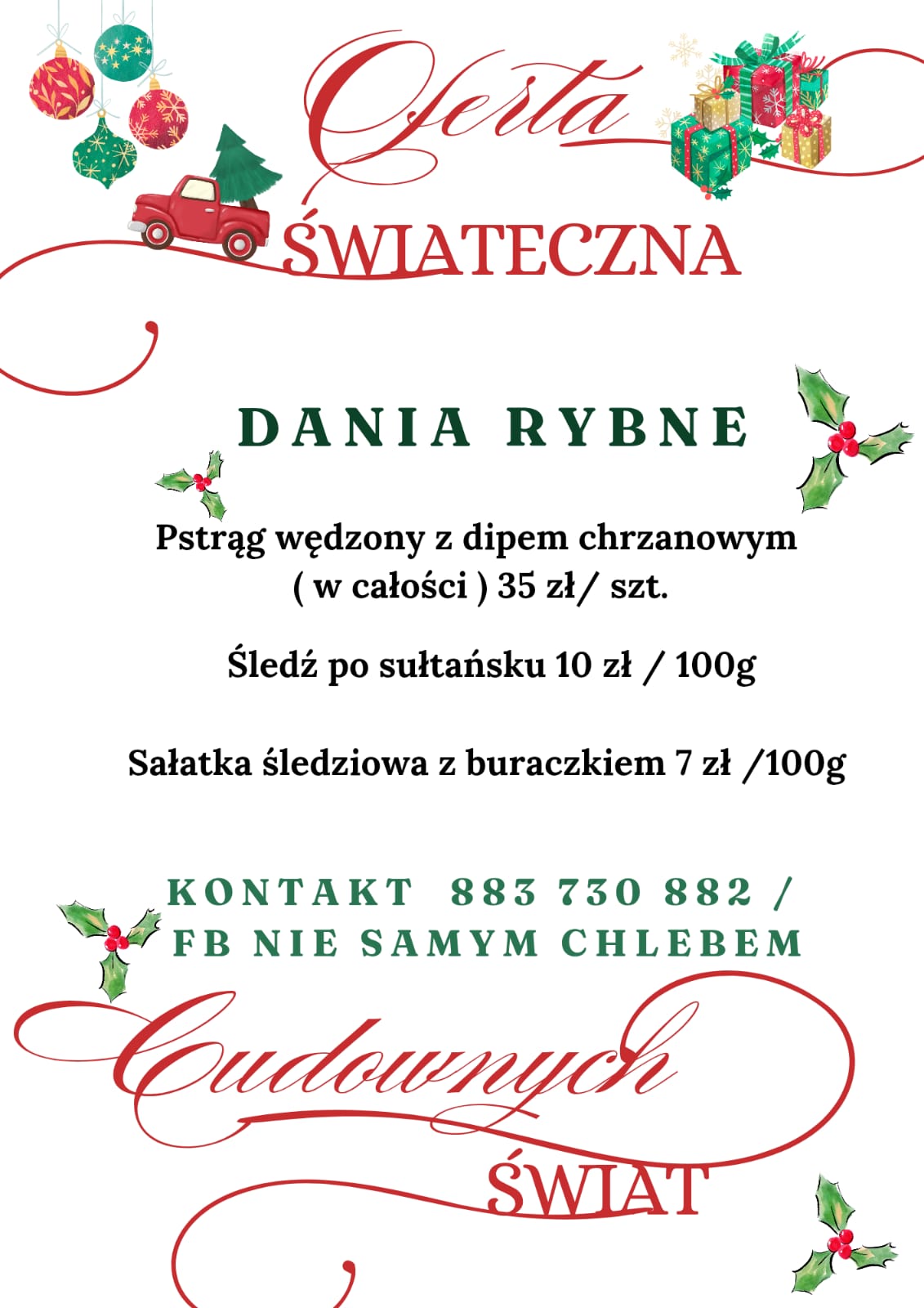 Oferta Catering Świąteczny - Dania rybne